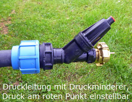 T 24 Druckleitung mit Druckminderer